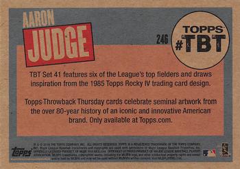 2018 Topps Throwback Thursday #246 Aaron Judge Back