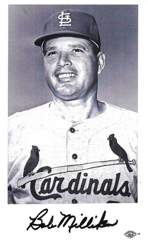 1967 St. Louis Cardinals Photocards #NNO Bob Milliken Front