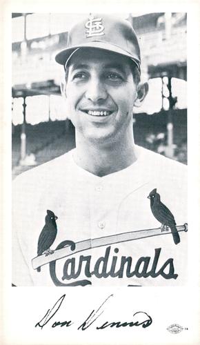 1966 St. Louis Cardinals Photocards #NNO Don Dennis Front