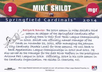 2014 Grandstand Springfield Cardinals #NNO Mike Shildt Back