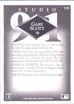 1991 Studio #159 Gary Scott Back