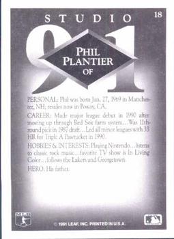 1991 Studio #18 Phil Plantier Back