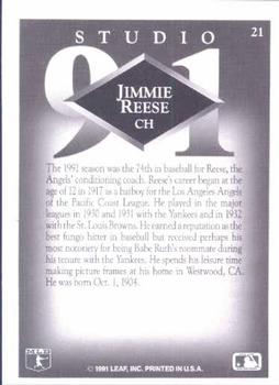 1991 Studio #21 Jimmie Reese Back