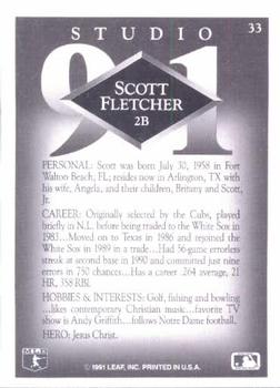 1991 Studio #33 Scott Fletcher Back
