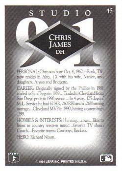 1991 Studio #45 Chris James Back