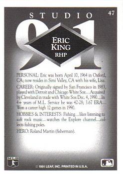 1991 Studio #47 Eric King Back