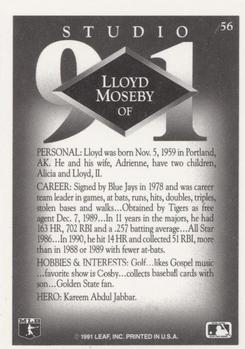 1991 Studio #56 Lloyd Moseby Back