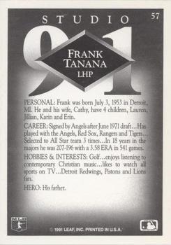 1991 Studio #57 Frank Tanana Back