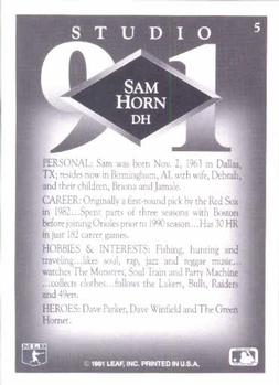 1991 Studio #5 Sam Horn Back