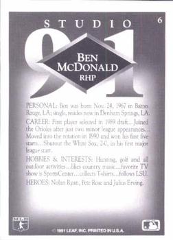 1991 Studio #6 Ben McDonald Back