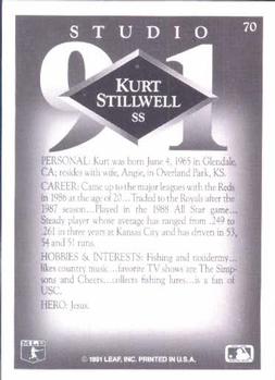1991 Studio #70 Kurt Stillwell Back