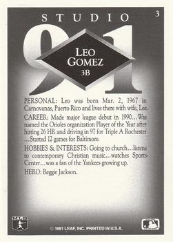 1991 Studio #3 Leo Gomez Back