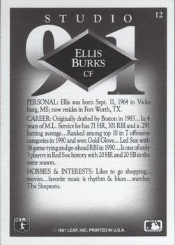 1991 Studio #12 Ellis Burks Back