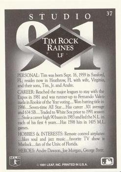 1991 Studio #37 Tim Rock Raines Back
