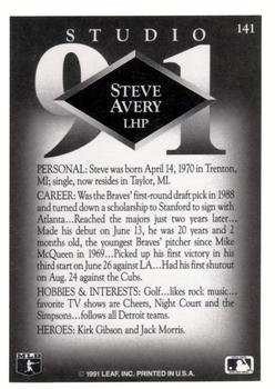 1991 Studio #141 Steve Avery Back