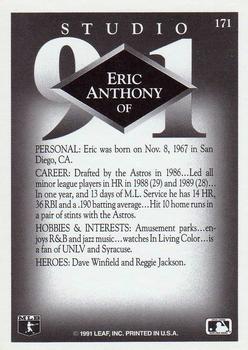 1991 Studio #171 Eric Anthony Back