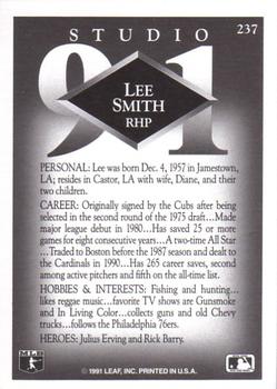 1991 Studio #237 Lee Smith Back