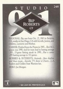 1991 Studio #248 Bip Roberts Back