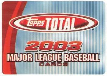 2003 Topps Total #NNO Topps Total Set Sticker Front