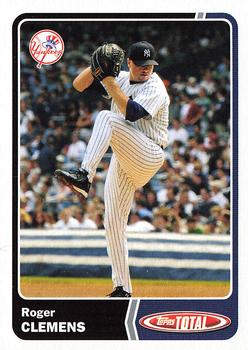 2003 Topps Total #38 Roger Clemens Front
