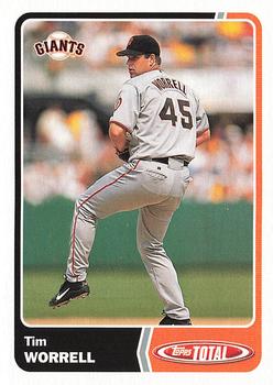 2003 Topps Total #721 Tim Worrell Front