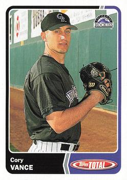 2003 Topps Total #759 Cory Vance Front