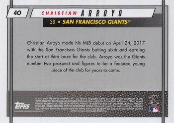 2017 Topps On-Demand Rookie Class - Orange #4O Christian Arroyo Back