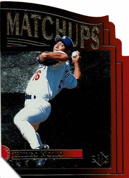 1996 SP - Marquee Matchups Die Cut Promos #MM2 Hideo Nomo Front