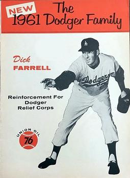 1961 Union Oil 76 Meet The Dodger Family Booklets #NNO Dick Farrell Front