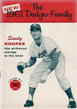 1961 Union Oil 76 Meet The Dodger Family Booklets #NNO Sandy Koufax Front