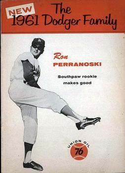 1961 Union Oil 76 Meet The Dodger Family Booklets #NNO Ron Perranoski Front