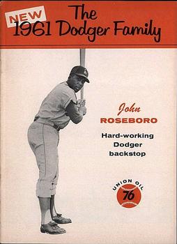 1961 Union Oil 76 Meet The Dodger Family Booklets #NNO John Roseboro Front