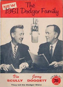 1961 Union Oil 76 Meet The Dodger Family Booklets #NNO Jerry Doggett / Vin Scully Front