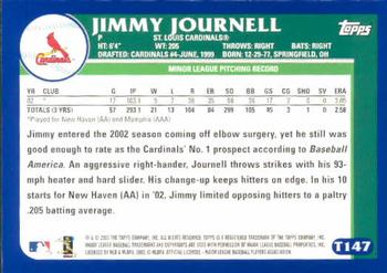 2003 Topps Traded & Rookies #T147 Jimmy Journell Back