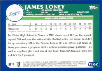 2003 Topps Traded & Rookies #T162 James Loney Back