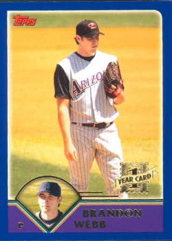 2003 Topps Traded & Rookies #T169 Brandon Webb Front