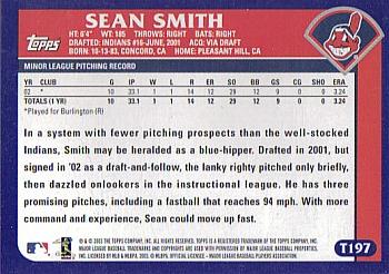 2003 Topps Traded & Rookies #T197 Sean Smith Back