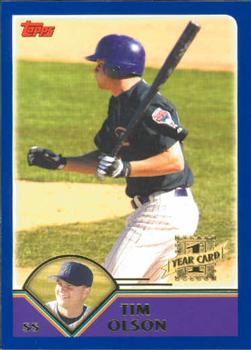 2003 Topps Traded & Rookies #T217 Tim Olson Front