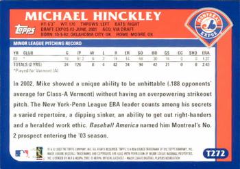 2003 Topps Traded & Rookies #T272 Michael Hinckley Back