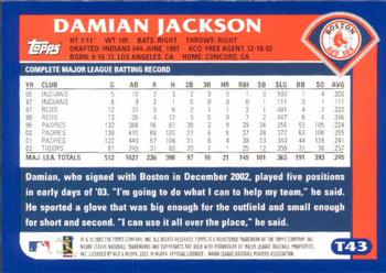 2003 Topps Traded & Rookies #T43 Damian Jackson Back