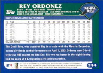 2003 Topps Traded & Rookies #T44 Rey Ordonez Back
