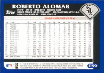 2003 Topps Traded & Rookies #T59 Roberto Alomar Back