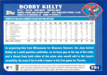 2003 Topps Traded & Rookies #T81 Bobby Kielty Back