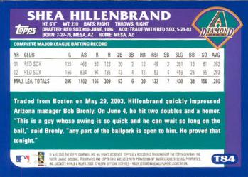 2003 Topps Traded & Rookies #T84 Shea Hillenbrand Back