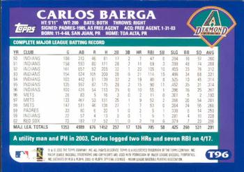 2003 Topps Traded & Rookies #T96 Carlos Baerga Back
