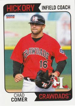 2015 Choice Hickory Crawdads #33 Chad Comer Front