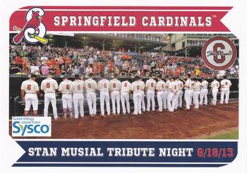 2013 Grandstand Springfield Cardinals SGA #NNO Stan Musial Tribute Night Front