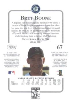2003 Topps Tribute Contemporary #67 Bret Boone Back