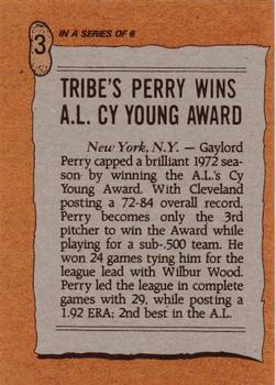1983 Topps Gaylord Perry Peanut Farm #3 Gaylord Perry Back