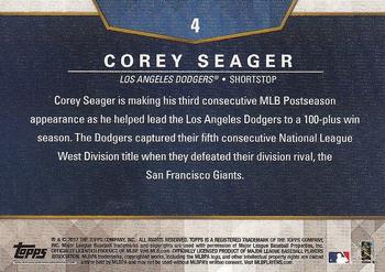 2017 Topps On-Demand Postseason Heroes & Current Stars #4 Corey Seager Back
